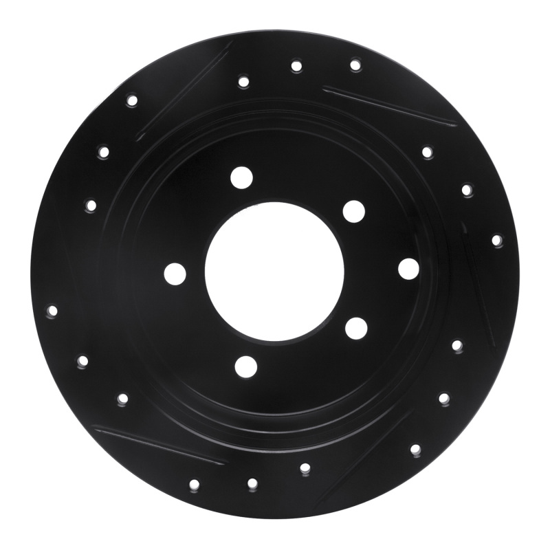 Chrysler 200 Brake Rotor (1) - Rear Right - R1 Concepts - Drilled & Slotted - Black - `07-`17